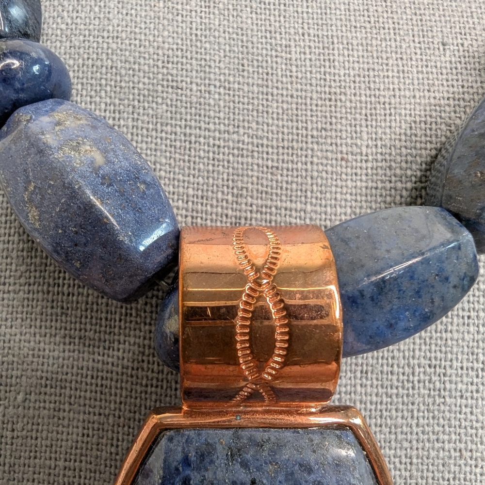 Jay King Dtr Sodalite Copper Statement Necklace - image 5